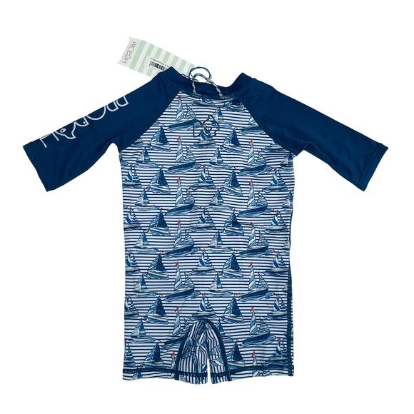 NWT Prodoh 18/24M Lil Reef One Piece in Sailboat Stripe - Picture 2 of 3
